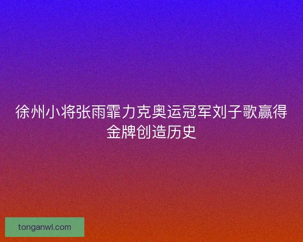 徐州小将张雨霏力克奥运冠军刘子歌赢得金牌创造历史 徐州小将张雨霏力克奥运冠军刘子歌赢得金牌创造历史