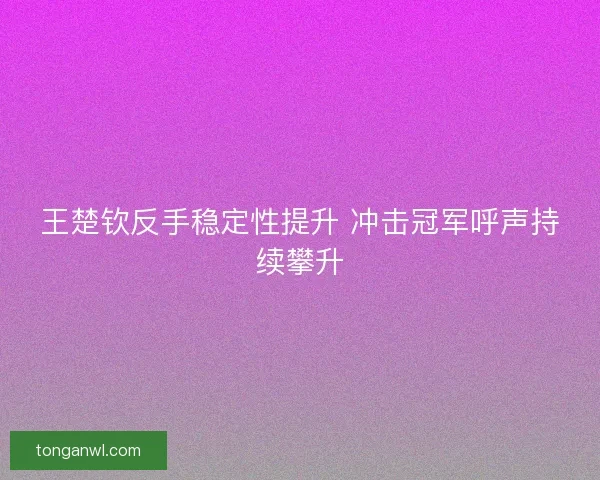 王楚钦反手稳定性提升 冲击冠军呼声持续攀升 王楚钦反手稳定性提升 冲击冠军呼声持续攀升